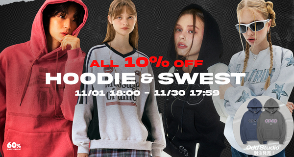 パーカー10％OFF＆ODDSTUDIO別注カラー発売✨