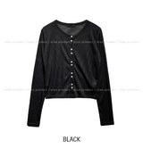 Sorbet Summer シースルーリブカーディガン