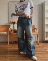 ブルロビンテージワイドデニムパンツ