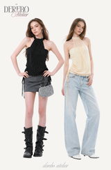 Shine halter chiffon blouse tube top