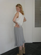 Ribbon tie blouse_dot