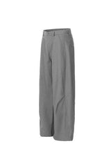 Curved Pleated Trousers