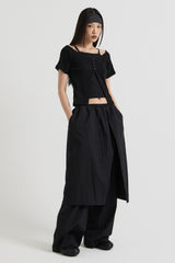 ノースリーブ レイヤードトップス, Black