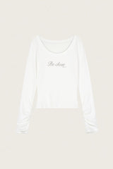 Be Clear Long Sleeve Top, White