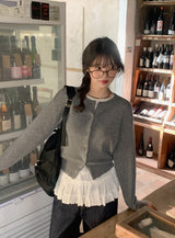 #フリルティアードレイヤードロングスリーブTシャツドレス(2color)