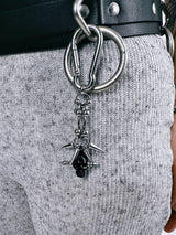 Horned Skull Keyring