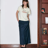 Front Slit Skirt Navy