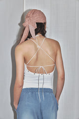 EYELET TANKTOP - WHITE