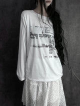 blur lettering loose fit off T (2color)