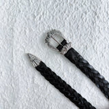 Vintage Silver Braided Belt