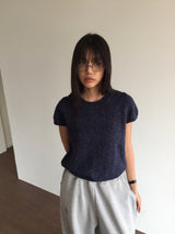 Kiko cap sleeve half knit (2color)