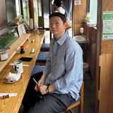 ピークストライプシャツ