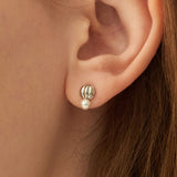 Silver925Post Rolling Shell Earrings