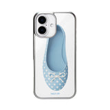 [Silver Glass] blue dot shoes case 
