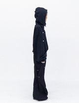 HIGH NECK CROP HOODIE [UNISEX]