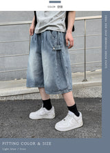 Dera Side Snap Bermuda Denim Pants