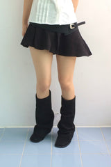 Hazel unbalanced checkered skirt