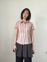 String Flare Check Shirt (3color)