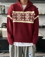 MR Nordic half-zip-up knit (3C)