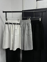 [Unisex] ベルテッドスウェットバミューダパンツ(3color)