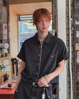 Verno Two-way Zip-up Half Shirt
