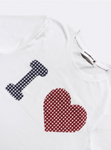 I LOVE CHECK PATTERN T