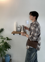 Stove Square Shaped Leather Crossbody Bag