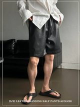 [S/S] レザーバンディングハーフパンツ(4color)