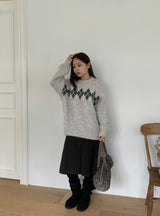 Tundro pintuck wool midi skirt