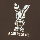 25SS ストライプラビットショートスリーブTシャツ ダークブラウン