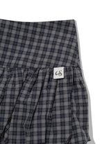 CHECKERED PUMPKIN SKIRT PANTS(NAVY)