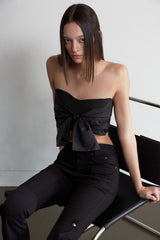LAYERED KNOT TOP(BLACK)