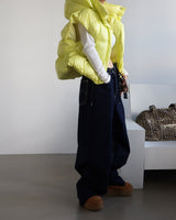 neon stitches wide pants