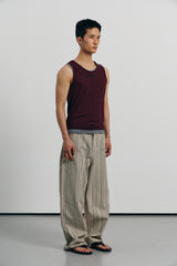 Reverse labeling sleeveless(Burgundy)
