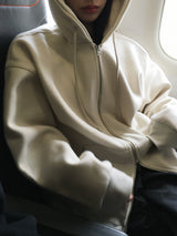 Essential Two-Way Overfit Hood Zip-Up (12c)