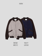 Raglan fleece zip-up 2color