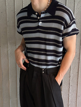 [S/S] Inconnect stripe kara half knit(3color)