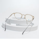 Knouun Round titanium glasses CODE. 104. B Black N Gold