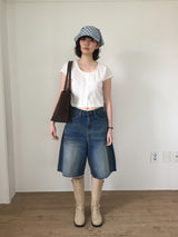 Nina lace pin tuck blouse (2color)