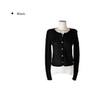 Detting Round V-Neck Knit Cardigan