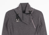 HIGH NECK ZIPPER TEE