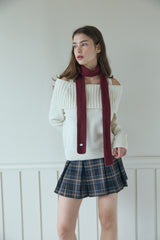STRAP WOOL OFF SHOULDER KNIT (3 COLORS)