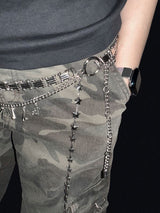 Bold chain band layered belt_man