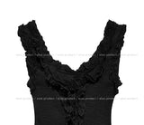 Rieti lace 斜めボタンクロップノースリーブ
