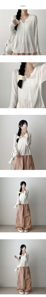 Teak Daily Button Knitted Cardigan