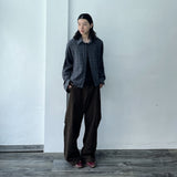 Brown Shadow Wide Pants