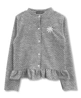 Dot Frill Daisy Logo Kint Cardigan_Gray