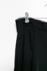 see-through cutting pleats skirt(3colors)