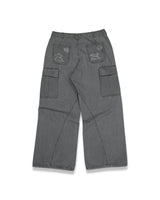 Distressed Cargo Pants - Light Gray