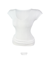 Airy Cap Sleeve Knit Top (2color)